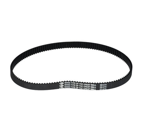Black belt with white text, 670-5M/15 Drive Belt, fits 33cc, 35cc, and 40cc models, 670mm long and 15mm wide.