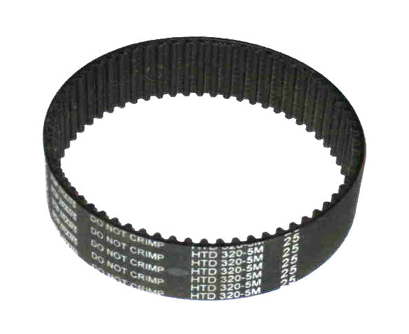 320-5M/25 Clutch Belt for BladeZ Moby Scooters, featuring a close-up of the black belt with distinct white text, essential for maintaining your high-powered BladeZ Moby gas scooter.