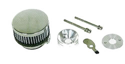 BladeZ Performance Air Filter Kit for gas scooters, featuring a close-up of the mechanical air filter with a chrome top and accompanying mounting hardware.