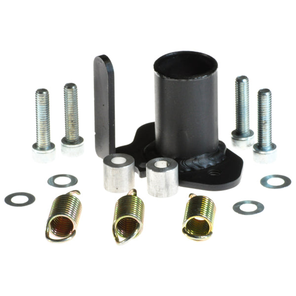 47cc BladeZ Performance Pack by Tanaka, featuring a black metal cylinder with screws, bolts, and a metal spring, designed to enhance power and performance for gas powerboards.