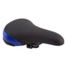 Mullet Saddle Seat for Bikes by Black Ops, featuring a softly cushioned PVC cover with a distinctive back strap design, suitable for any bike with a standard seat post tube.