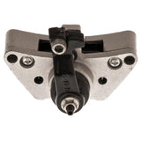 Close-up of the BNK-BY Disc Brake Caliper, a black metal component with visible wear such as chipped paint and minor rust spots, designed for an unspecified scooter model.