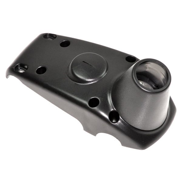 Bottom Console Assembly for the Go-Go Elite Traveller Plus (SC53/SC54) mobility scooter, featuring a black plastic structure with multiple holes.