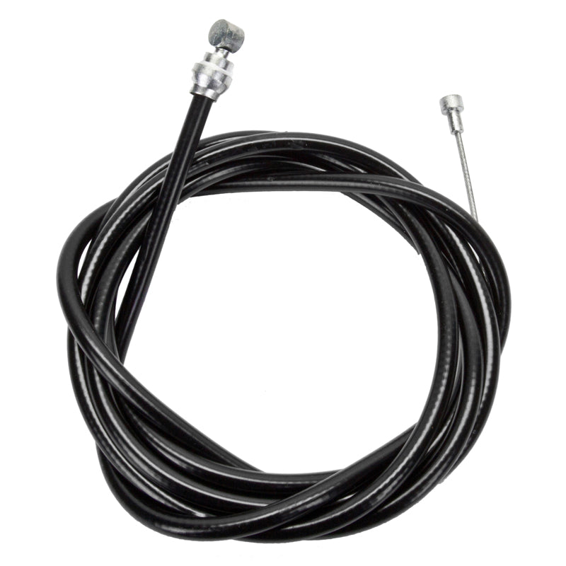 60 Brake Cable with silver tips, featuring a 60 housing and a 65 inner wire, ideal for double-ended brake systems.