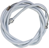 60 Brake Cable with metal ends, featuring a white housing about 5 mm thick and an inner wire length of 65.