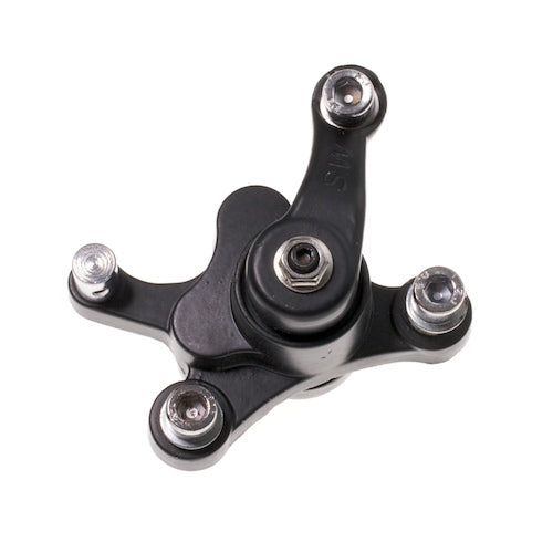 Brake Caliper (Front or Rear) for the Motovox MVS10 Stand Up Scooter, featuring a black metal structure with screws, suitable exclusively for the MVS10 model.