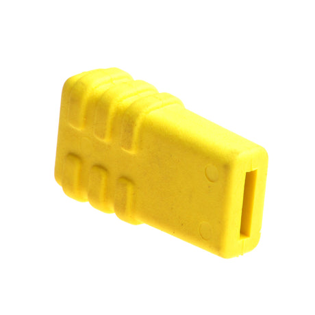 Freewheel Brake Assembly Lever Cap (Type 1) for scooters, yellow rubber piece designed to fit Pride Pursuit, Victory 9/10, and Go-Go Elite Traveller models.