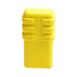 Freewheel Brake Assembly Lever Cap (Type 1) for Pride scooters, made of yellow rubber, fits various models like Pursuit, Victory 9, Victory 10, and Go-Go Elite Traveller.