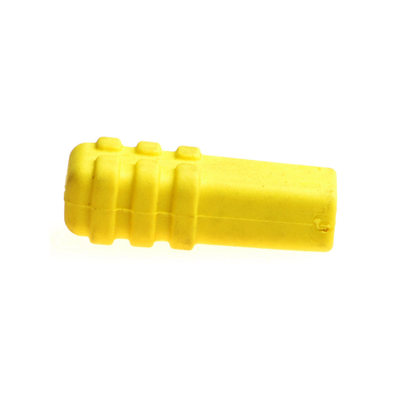 Freewheel Brake Assembly Lever Cap (Type 1) designed to fit various Pride and Go-Go scooter brake levers. A small, yellow rubber cap ideal for replacements and ensuring secure brake operation.