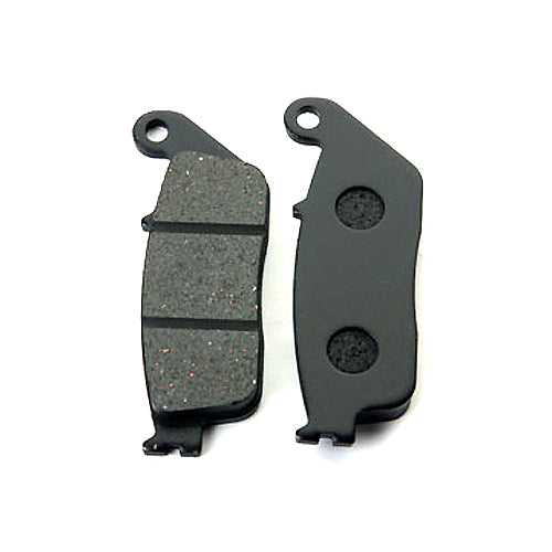 Rear Brake Pads for the KYMCO People S 250 and Xciting 250Ri Scooters; close-up of black brake pads designed for rear disc use, essential for scooter maintenance and performance.