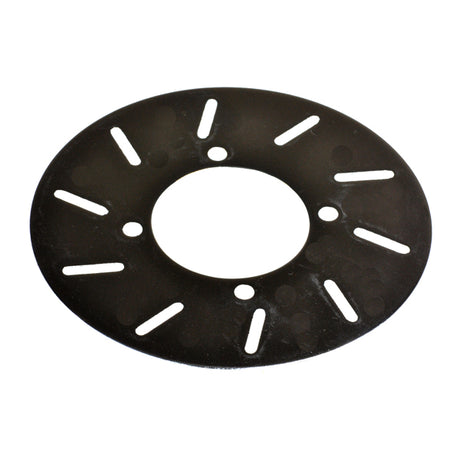 Brake Rotor - 5-1/8 Outside Diameter, featuring multiple holes and the Bladez logo, designed for Bladez gas powerkarts and powerboards.