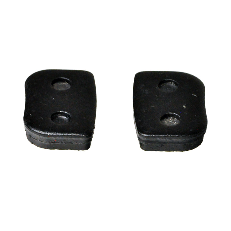 Standard Disc Brake Pads for Coleman CC100X & CT100U Trail Mini Bike (Set of 2) displayed up close, showing the black rubber pads with holes, commonly used on scooters with disc brakes.