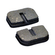 Standard Disc Brake Pads for Coleman CC100X & CT100U Trail Mini Bike (Set of 2), showing two black rectangular pads with holes, essential for scooters with disc brakes.