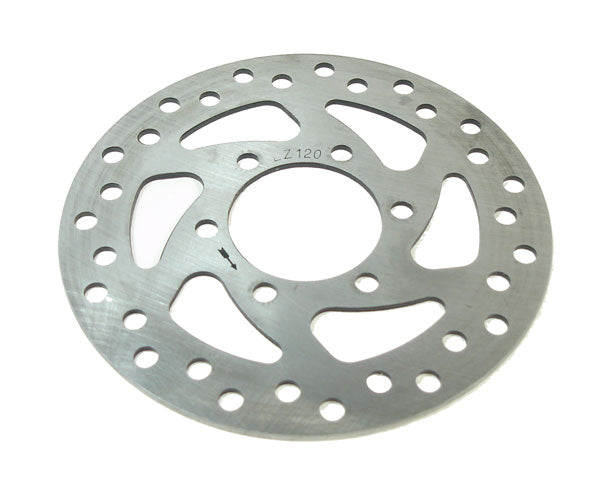 Brake Rotor - 4-11/16 Outside Diameter (Version 1), showcasing a circular metal object with six mounting holes and a 1-7/8 mounting hole circle. Close-up highlights the perforated design.