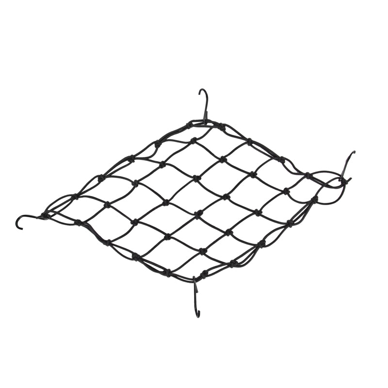 Bungee Cargo Net with hooks designed for securing items on bikes, scooters, and more. Ideal for various types of scooters and bicycles, providing both fun and practicality.