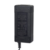 24 Volt 2.0 Amp XLR Battery Charger, a compact black rectangular device with an attached cord, suitable for mobility scooters and power chairs, featuring LED indicators for charging status.