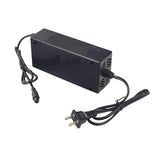 36 Volt Lithium Battery Charger with Mini 3-Prong Connector for the Viro Rides Ul 2272 Free-Style Hoverboard, shown with attached black power cord and plug, designed specifically for Li-ion battery systems.