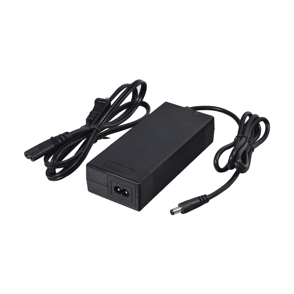 42 Volt 2.0 Amp Battery Charger for Lithium Electric GOTRAX Scooters with black power cord and plug, featuring a coaxial connector.