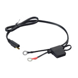 12 Volt 4.0 Amp Maintainer 4000 Battery Trickle Charger for Coleman Trail Tamer ATVs, featuring a black cable with a black connector, designed for easy and efficient battery maintenance.