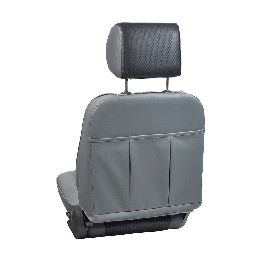 20 Seat Assembly with Headrest for the C.T.M. HS-580 mobility scooter, featuring easy-to-clean black and gray vinyl upholstery, showcasing a comfortable headrest and durable design.