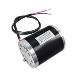 24 Volt 500 Watt / 500W Motor, Controller, & Throttle Kit for Electric Scooters, Bikes, & Go-Karts, featuring a black and silver electric motor with attached wires and a visible sprocket.