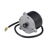 24 Volt 750 Watt XYD-6B Electric Motor with 11 Tooth #25 Chain Sprocket, showing a black and silver motor with a wire, suitable for Currie OEM and compatible parts.