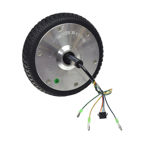 Hub Motor for the Sharper Image Hover Board, featuring a wheel with attached wires and cables, designed for 6.5 tires, suitable for various self-balancing 2-wheeler models.