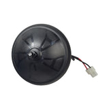 Rear Wheel & Hub Motor Assembly for the Razor E-Punk, featuring a black circular motor with attached wires and a white plastic connector with black and red cables.