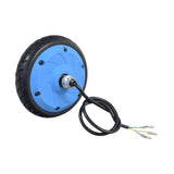 Hub Motor & Rear Wheel Assembly for GOTRAX GKS Electric Scooter showcasing a wheel with an attached cable, solid flat-free tire, and 3-wire harness, essential for efficient replacement and lightweight power.