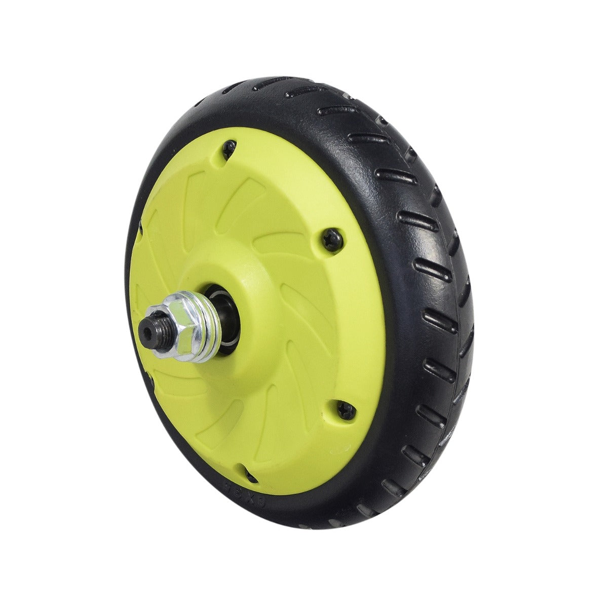 Hub Motor & Rear Wheel Assembly for the GOTRAX GKS Electric Scooter, featuring a black tire with a central metal nut, visible screw details, and compact design for easy replacement.