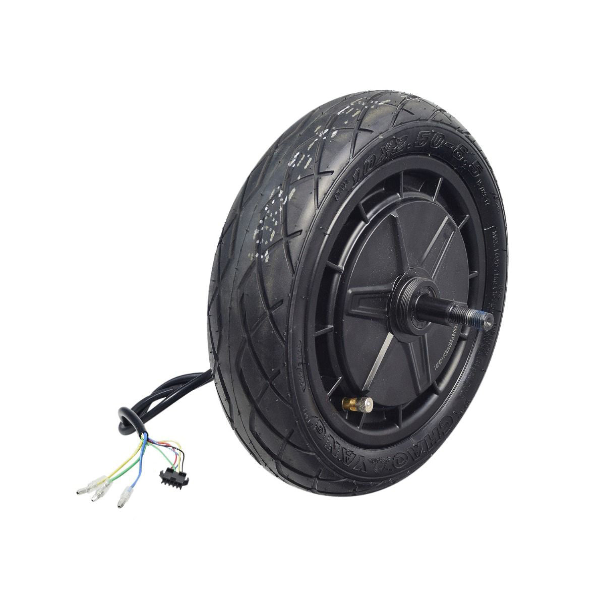 Rear Wheel Assembly with Hub Motor for the Jetson® LX10 Folding Electric Bicycle, featuring a black tire, visible wires, and connectors, designed for easy installation.