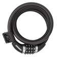 Cable with Integrated Combination Lock by Sunlite, featuring a sturdy, black cable designed for securing bikes or scooters, visible with a combination lock mechanism.