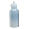 California Springs Custom 22 oz. Tether-cap Bottle featuring a plastic body and a white lid, designed for practicality with a tether cap and Duoflow spout.