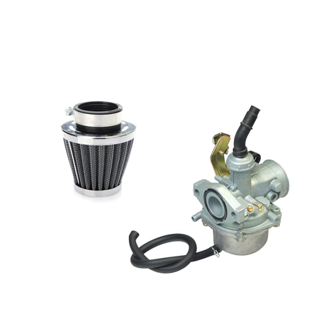 PZ19 Carburetor with 19 mm Intake, Right Side Cable Choke, & Fuel Shut-Off Valve for 50cc, 70cc, & 90cc ATVs & Dirt Bikes