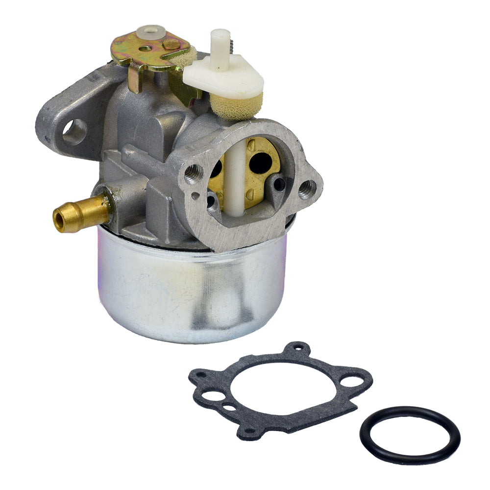 Carburetor 499059 for Briggs & Stratton 4 - 7 Hp Vertical Shaft Engines shown with gaskets and O-ring included, providing a detailed view of the essential components for garden tractors and ride-on lawn mowers.