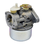 Carburetor 499059 for Briggs & Stratton 4 - 7 Hp Vertical Shaft Engines, featuring a silver body with a white plastic cover and included gasket and O-ring, shown in close-up detail.