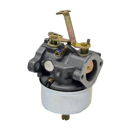 Close-up of a Carburetor 632230/632272 for Tecumseh H30, H50, H60, and HH60 Engines, showing a metal cylinder, gears, and screws.