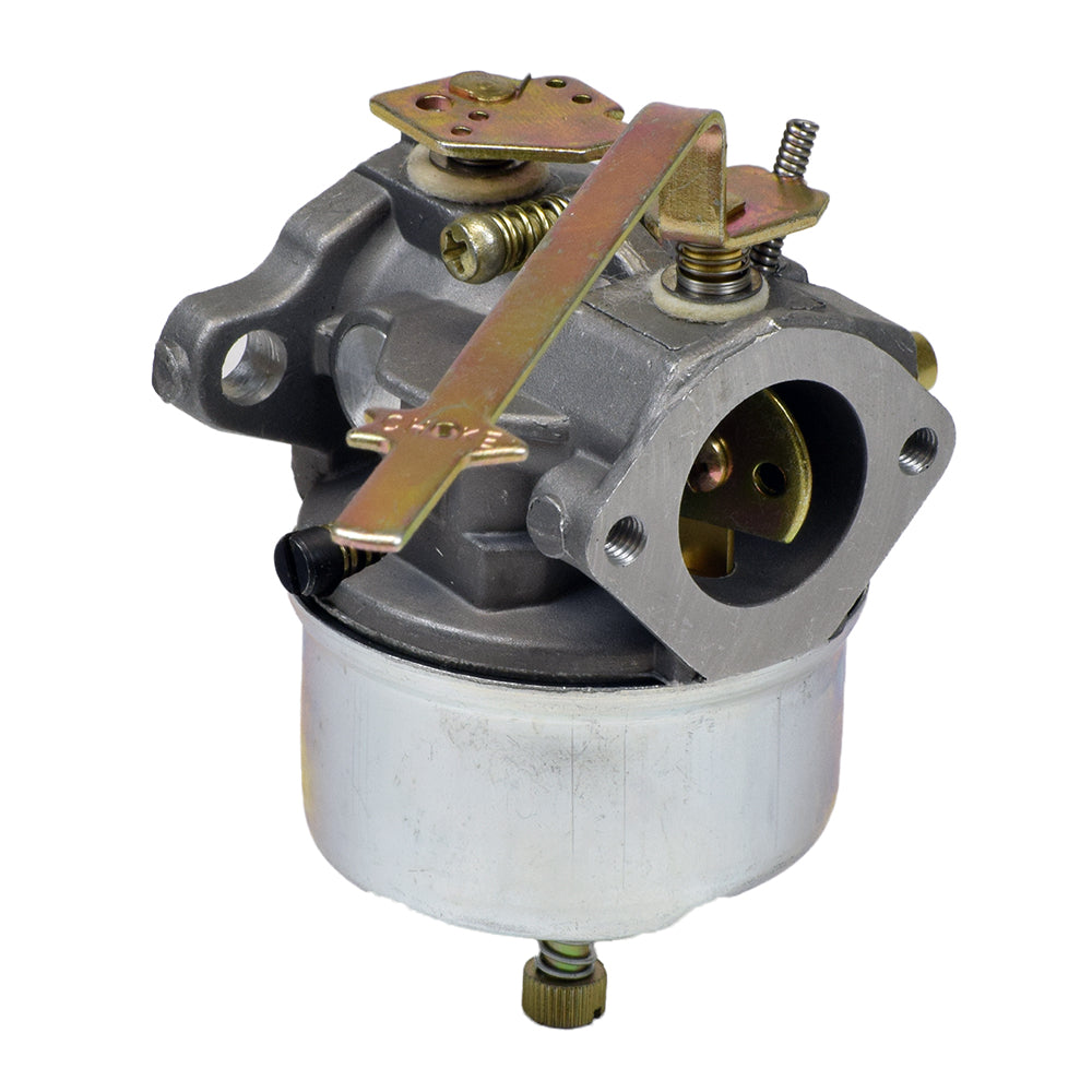 Carburetor 632615, 632208, 632589 for Tecumseh H30 & H35 Engines, featuring a metal handle and visible intricate metal components, designed for small engine applications like generators and mini bikes.