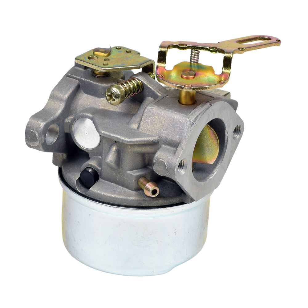 Carburetor 640084 / 632107 for Tecumseh HS50, HSSK40, HSSK50, HSSK55, LH195SA, and LH195SP Engines, showing a metal cylinder, handle, and screw, with gasket included.