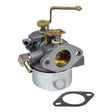 Carburetor 640152, 640023, 640051, 640140 for Tecumseh HM80 & HM100 with an attached gasket, featuring a metal cylinder and close-up mechanical details.