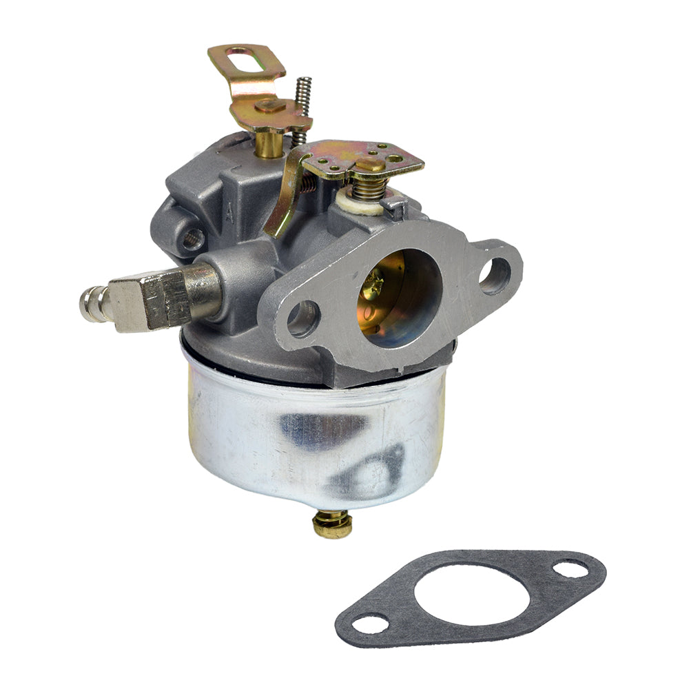 Carburetor 640298 for the Tecumseh OH195SA & OHSK70 Engines, featuring a metal cylinder and gasket, essential for snow blowers and small engines.