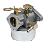 Carburetor 640298 for Tecumseh OH195SA & OHSK70 Engines, featuring a close-up view of the metal carburetor with attached key, essential for small engine applications like snow blowers.