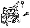 Carburetor Air Cut Valve Assembly for Honda Helix CN250 (1992-2007 Models) (OEM); detailed black and white sketch of the mechanical component, showcasing its intricate design and metalware features.