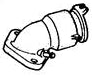 Black and white sketch of the OEM intake manifold for 1989 Honda Elite 250 (CH250), showcasing the metal structure and design specifics, matching original part specifications.