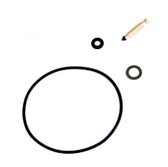 Carburetor Repair and Gasket Kit with Needle and Float (16/16, SF/SHB) for Vespa V5A, V9A, VMA1 displayed in a close-up view, highlighting the circular gasket component against a white background.