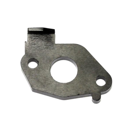 Carburetor Thermal Baffle for the Baja Doodle Bug (DB30) featuring a metal piece with multiple holes, ideal for enhancing engine performance on your Doodle Bug.