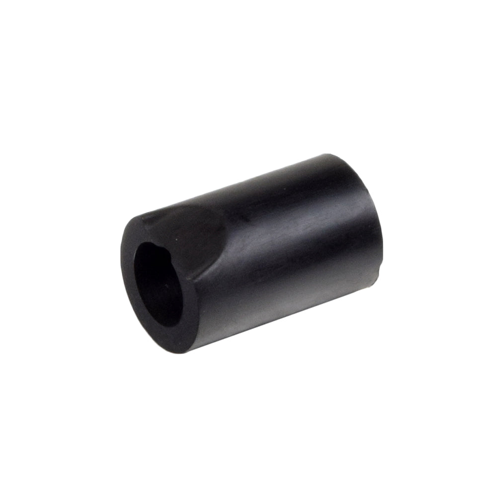 Urethane Caster Bushing Sleeve for the Jazzy 1107 & Quantum Q1107: A black cylindrical object with a central hole, essential for the rear caster and fork assembly in power chairs.