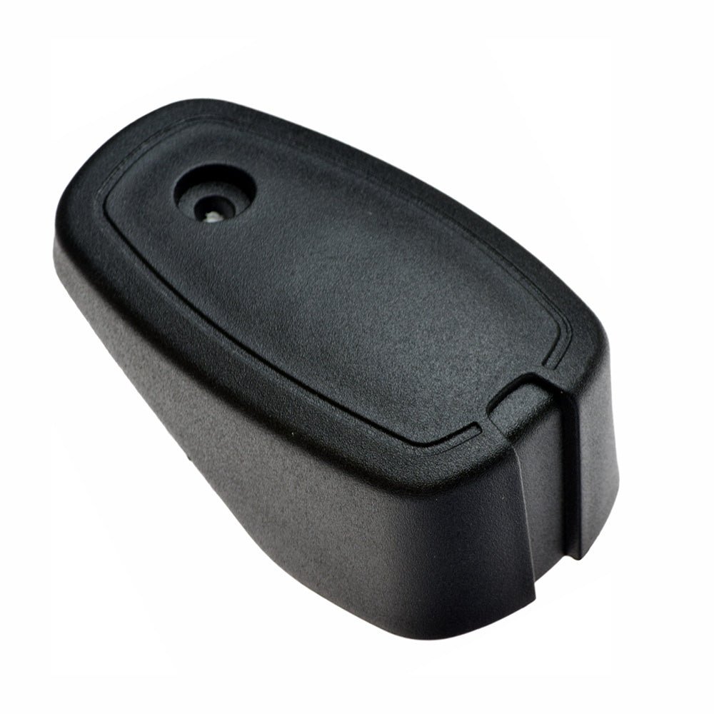 Caster Cap for the Jazzy 614 and 614HD, a black plastic object with a hole, fits both front and rear, and works on either the left or right side.