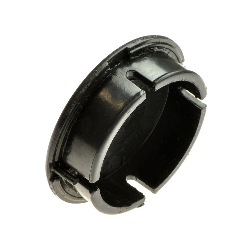 Caster Cap for the Quantum 6000Z and Q6000Z HD power chairs, shown as a close-up of the black plastic lid designed to seal the caster fork and pivot assembly.