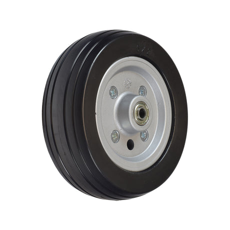 6 x 2 Caster for Drive Titan & Titan AXS Power Chairs with a black wheel and silver rim, includes bearings and a solid, flat-free tire.